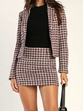 Lulus Mini Skirt & Blazer